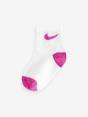 Nike White Infant Pop Colour Ankle Socks 6 Pack - Image 4 of 7