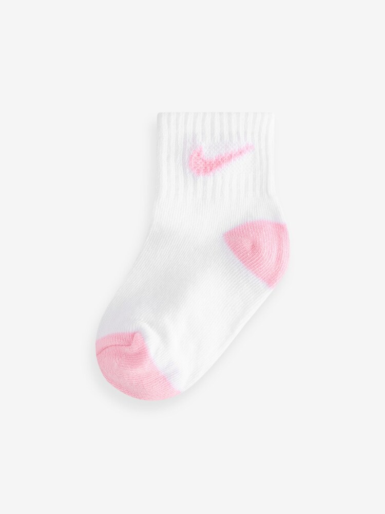 Nike White Infant Pop Colour Ankle Socks 6 Pack - Image 5 of 7