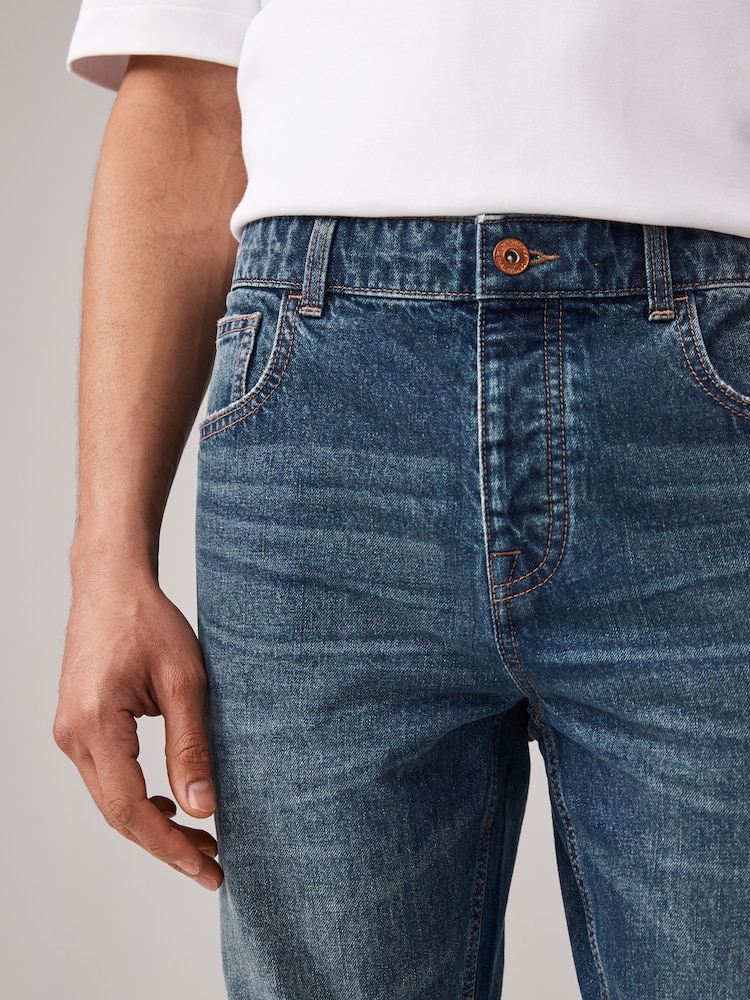 Vintage blauw - 100% katoenen authentic jeans - Image 5 of 10