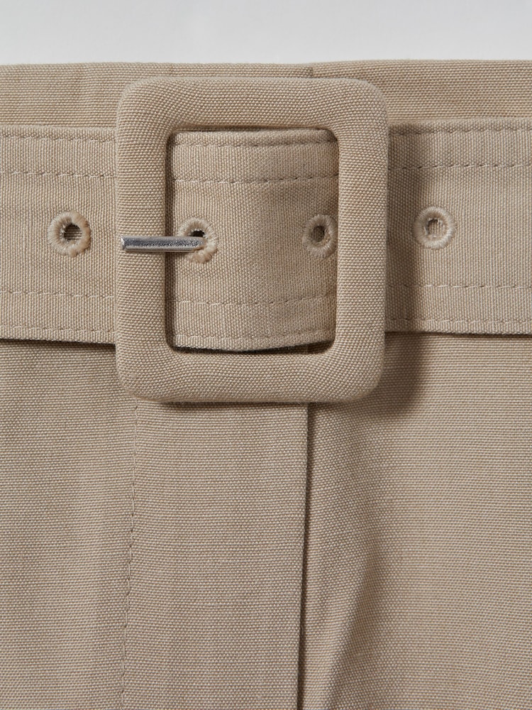 Reiss Neutral Matilda Atelier Belted Wide Leg Trousers - Image 5 of 5