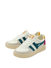 Gola Chalk White Ladies Grandslam Trident Lace-Up Trainers - Image 2 of 4