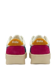 Gola Chalk White Ladies Grandslam Trident Lace-Up Trainers - Image 3 of 4
