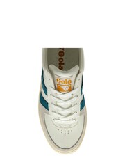 Gola Chalk White Ladies Grandslam Trident Lace-Up Trainers - Image 4 of 4