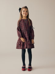 Red Tartan Check 100% Cotton Dress (3-16yrs) - Image 1 of 11