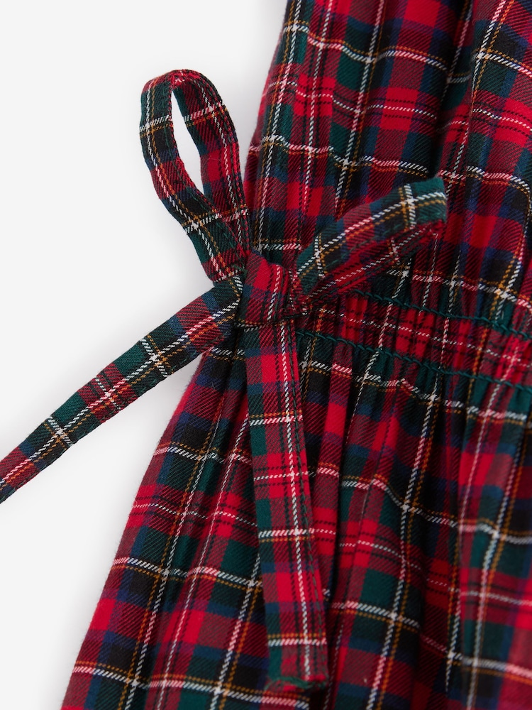 Red Tartan Check 100% Cotton Dress (3-16yrs) - Image 10 of 11
