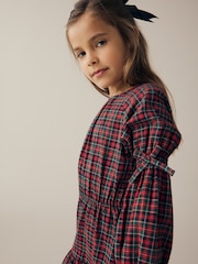 Red Tartan Check 100% Cotton Dress (3-16yrs) - Image 5 of 11