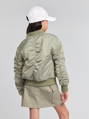 Jack Wills Grey Girls Utility Bomber Jacket - Image 3 of 4