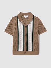 Camisa bordada con cuello cubano Jensen de Reiss - Imagen 2 de 4