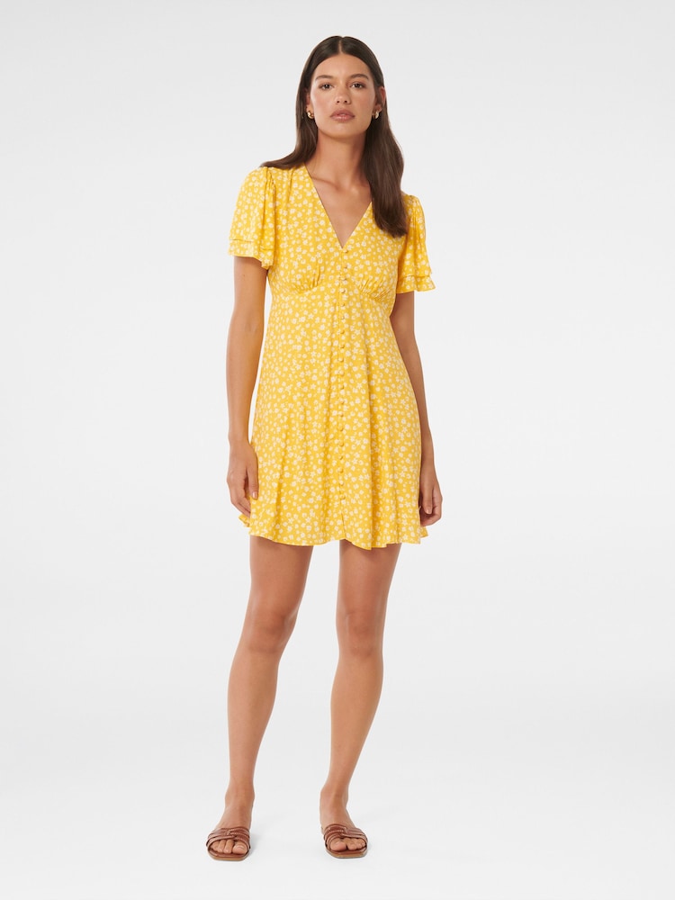 Forever New Yellow Pria Button Through Mini Dress - Image 5 of 5 Forever New Yellow Pria Button Through Mini Dress - Image 5 of 5