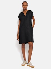 Jigsaw Linen Smocked T-Shirt Dress - Image 1 of 6