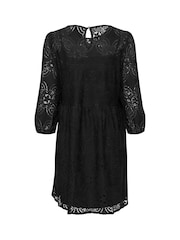 Kaffe Paula Lace Above Knee Length Black Dress - Image 4 of 4