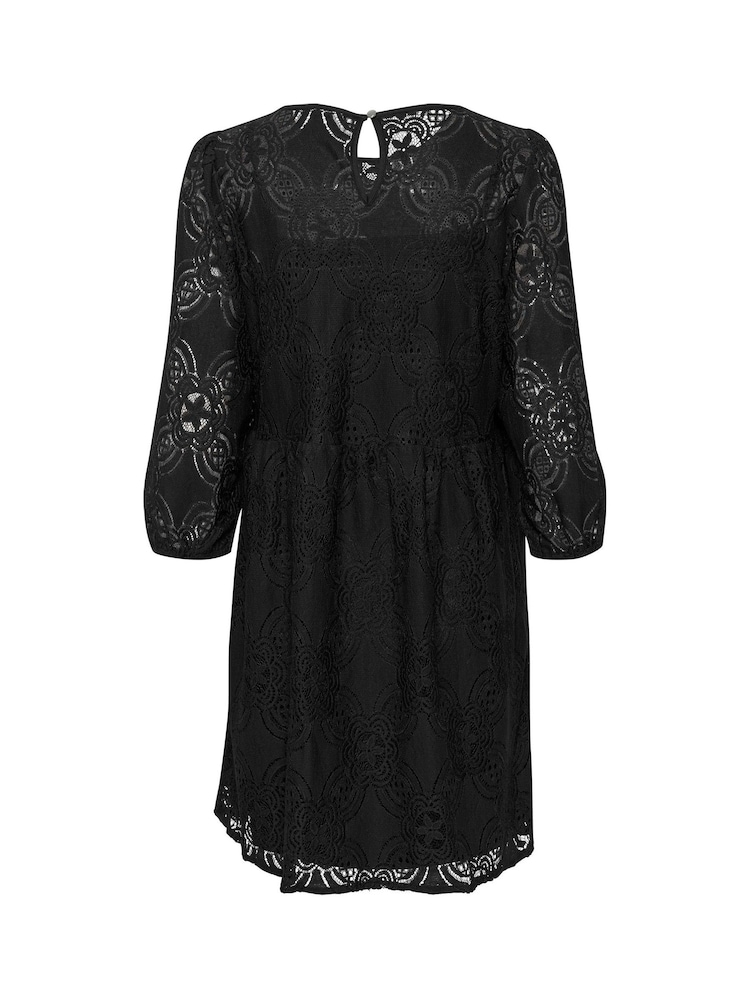 Kaffe Paula Lace Above Knee Length Black Dress - Image 4 of 4 Kaffe Paula Lace Above Knee Length Black Dress - Image 4 of 4