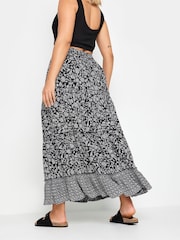 Yours Curve Black Tiered Boho Skirt - Image 5 of 6