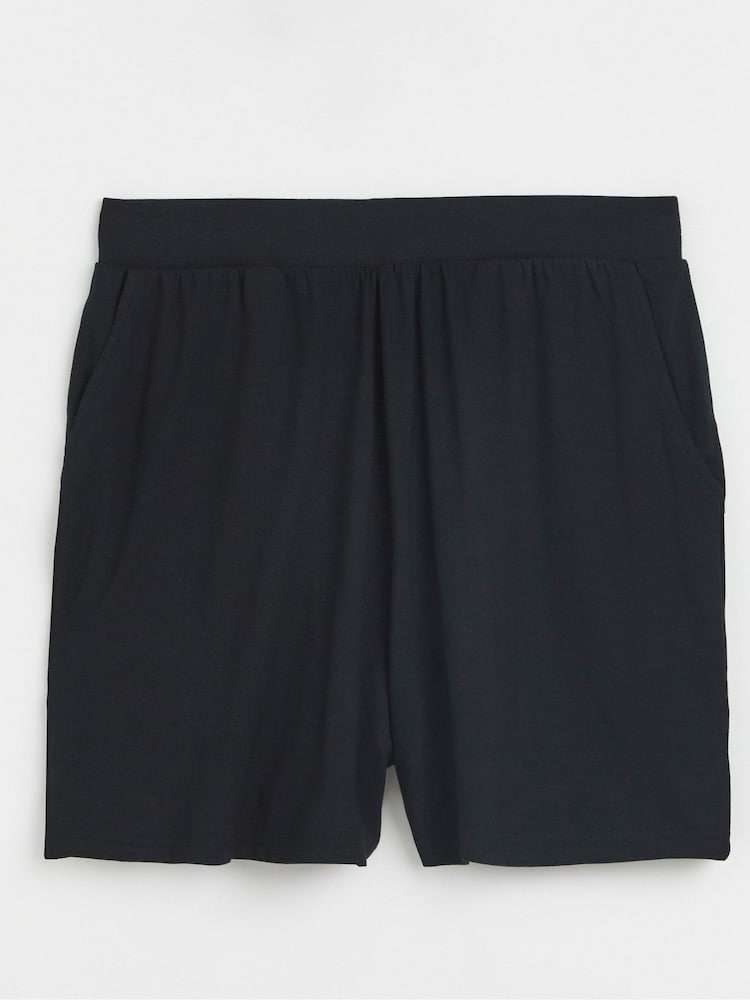 JD Williams Black Jersey Shorts 2 Pack - Image 4 of 4