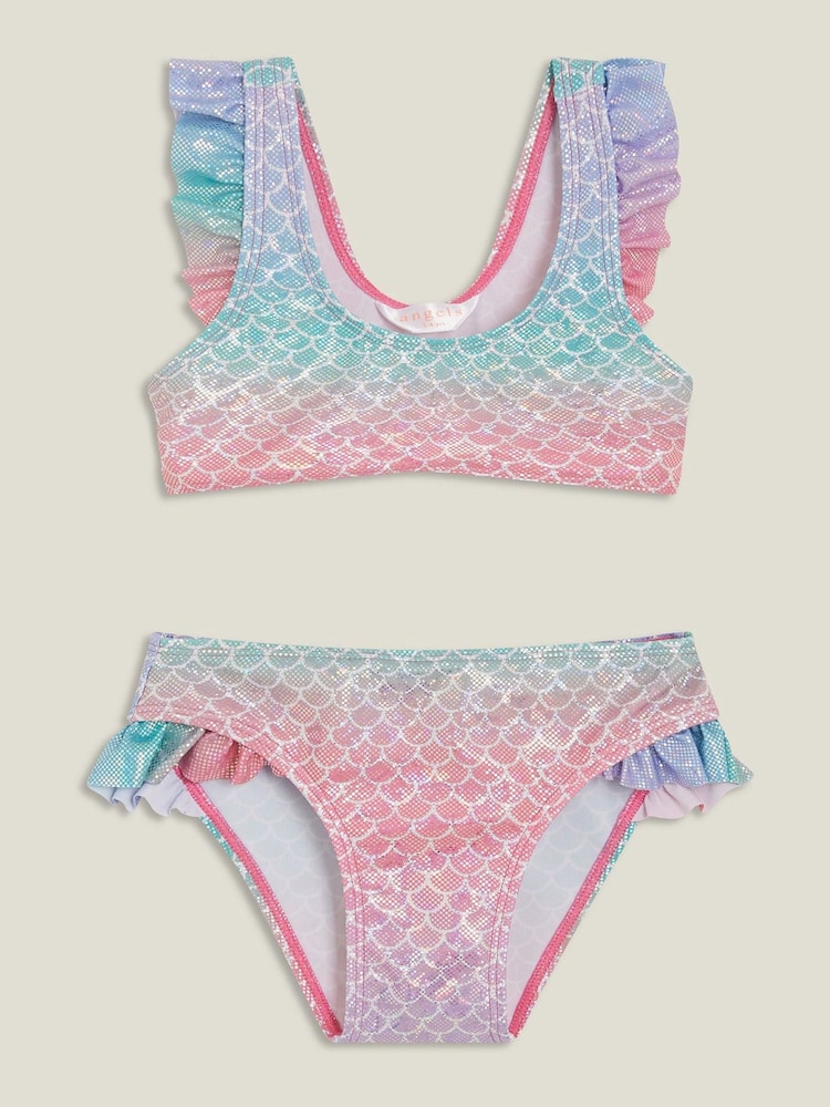 Angels By Accessorize Pink Girls Mermaid Bikini Set - Image 2 of 4