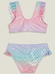 Angels By Accessorize Pink Girls Mermaid Bikini Set - Image 3 of 4