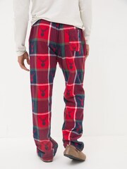 FatFace Red Stag Jacquard Pyjama Bottoms - Image 2 of 6