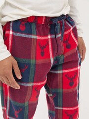 FatFace Red Stag Jacquard Pyjama Bottoms - Image 5 of 6