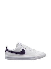 Nike White/Burgundy Court Legacy Trainers - Image 1 of 4