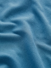 Blue Premium Ribbed Scoop Tank Vest Sleeveless Top - Image 8 of 8