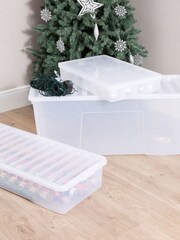 Wham Clear Festive Tree Decoration And Bauble Storage Boxes 3 Piece - Image 2 of 5