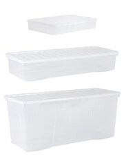 Wham Clear Festive Tree Decoration And Bauble Storage Boxes 3 Piece - Image 4 of 5