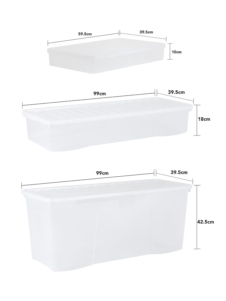 Wham Clear Festive Tree Decoration And Bauble Storage Boxes 3 Piece - Image 5 of 5