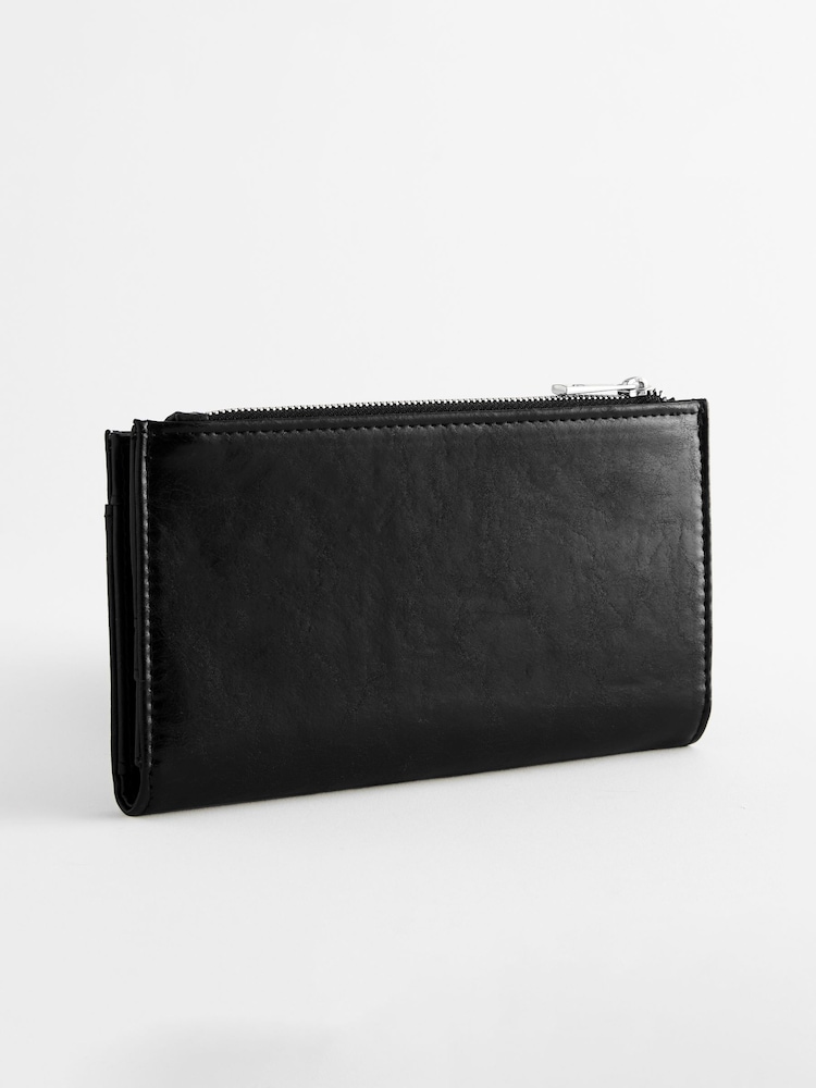 Black Large Ring Detailed Purse - Image 2 of 5