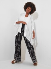 Joe Browns White Lightweight Summer Kaftan Kimono - Image 1 of 4