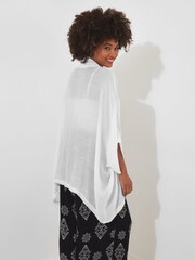 Joe Browns White Lightweight Summer Kaftan Kimono - Image 3 of 4