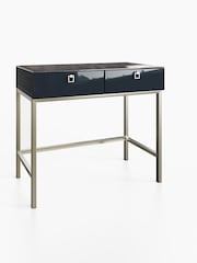 Frank Olsen Midnight Black Lyra SMART Two Drawer Console Table - Image 4 of 9