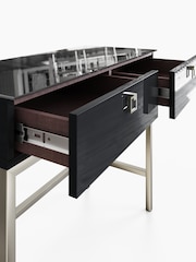 Frank Olsen Midnight Black Lyra SMART Two Drawer Console Table - Image 6 of 9