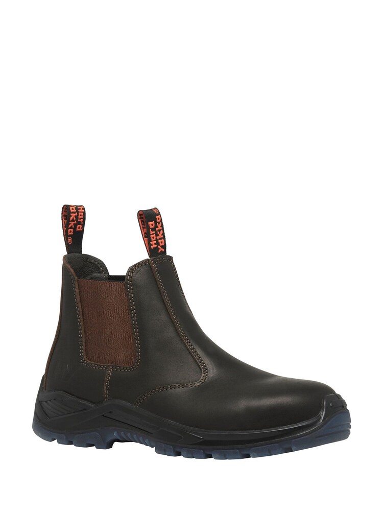 Hard Yakka Banjo Elastic Gusset Safety Dealer Brown Boots - Image 1 of 6