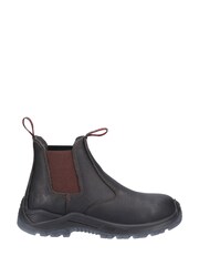 Hard Yakka Banjo Elastic Gusset Safety Dealer Brown Boots - Image 2 of 6