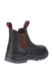 Hard Yakka Banjo Elastic Gusset Safety Dealer Brown Boots - Image 3 of 6