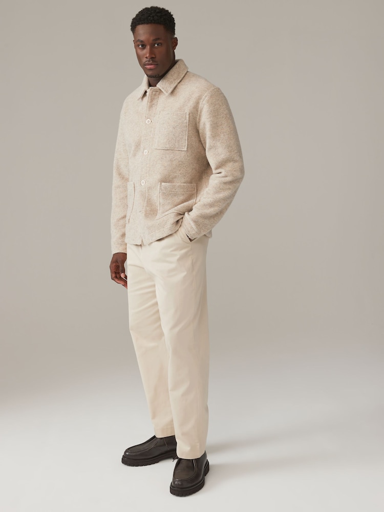 Neutral Borg Shacket with Wool - Image 2 of 8