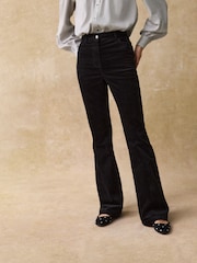 Black Cord Flared Trousers - Image 2 of 7