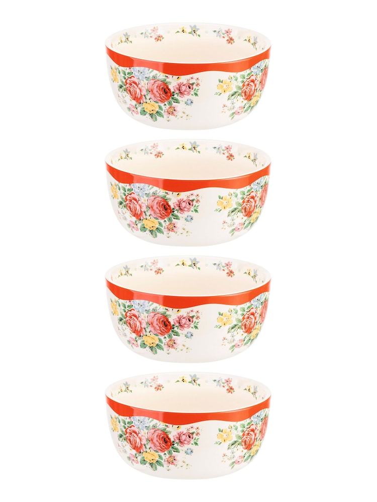 Cath Kidston Sage Feels Like Home Set of 4 Cereal Bowls - Image 2 of 5