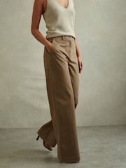 Reiss Eva Wide-Leg-Hose aus Baumwollmischung - Bild 1 von 6