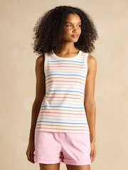 Joules Multi Striped Premium Ribbed Jersey Vest - Image 1 of 7