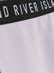 River Island Black Girls 100% Cotton Waistband Leggings 2 Pack - Image 3 of 4
