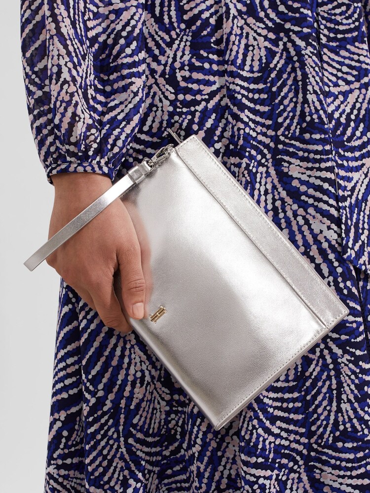 Hobbs Silver Catherine Wristlet Bag - Image 1 of 5