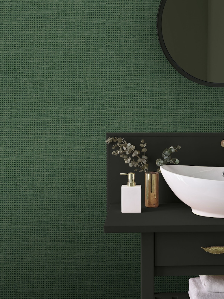 Graham & Brown Palm Rustic Weft 10M Wallpaper - Image 4 of 4 Graham & Brown Palm Rustic Weft 10M Wallpaper - Image 4 of 4