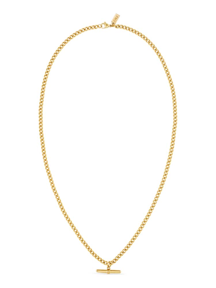Orelia & Joe Curb Chain T-Bar Drop Necklace - Image 1 of 3 Orelia & Joe Curb Chain T-Bar Drop Necklace - Image 1 of 3