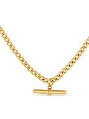 Orelia & Joe Curb Chain T-Bar Drop Necklace - Image 2 of 3