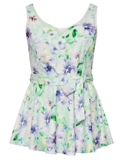 Yours Curve Green Sweetheart Peplum Top - Image 5 of 5