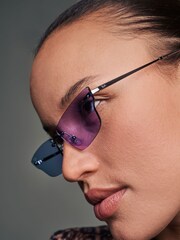 Ray-Ban Grey Anh Rb3731 Irregular Sunglasses - Image 2 of 8