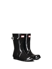 Hunter Womens Original Short Gloss Black Wellies - Image 2 of 5