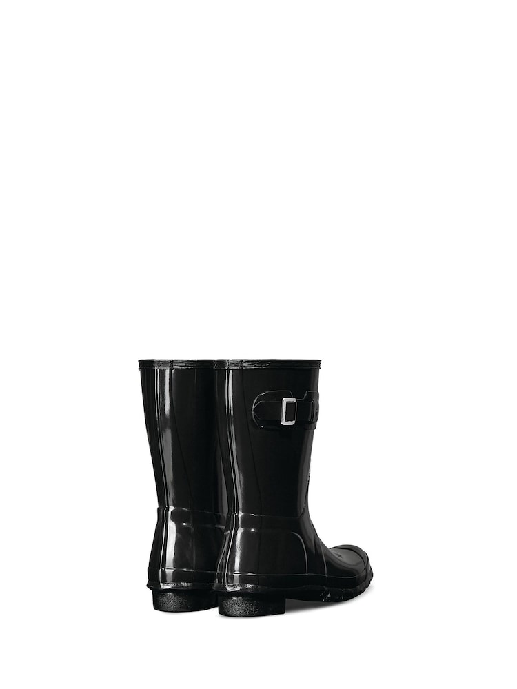 Hunter Womens Original Short Gloss Black Wellies - Image 3 of 5