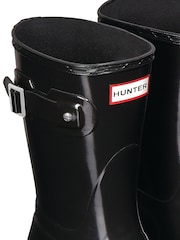Hunter Womens Original Short Gloss Black Wellies - Image 5 of 5